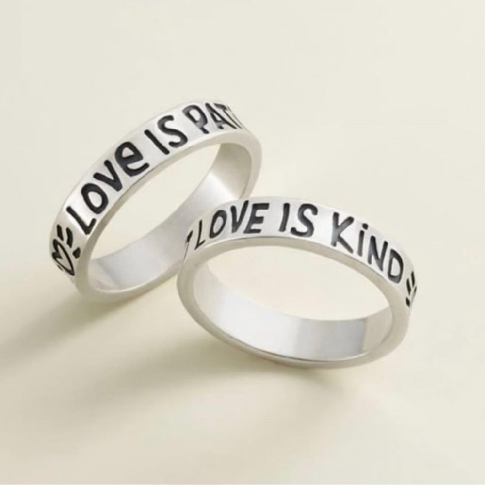 James Avery Retired “Love Is Patient, Love Is Kind” Ring